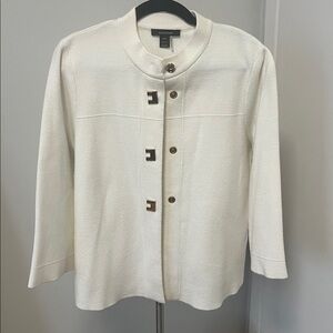 Elegant Cream Jacket with Gold Accents